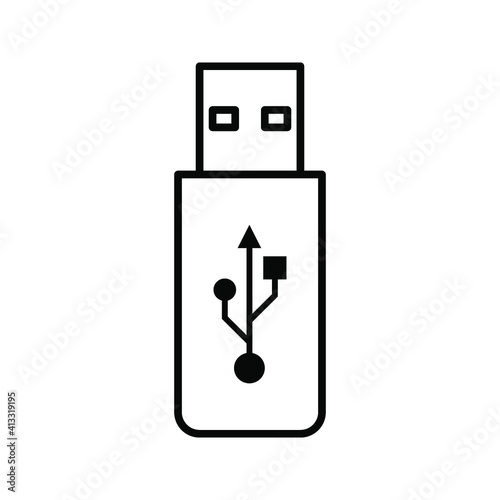 Usb icon. flash drive sign. usb connection design. vector illustration