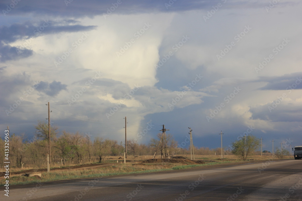 clouds over the road clouds over the road