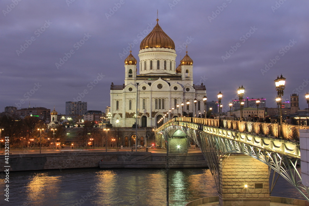 Cathedral of Christ the Savior at night