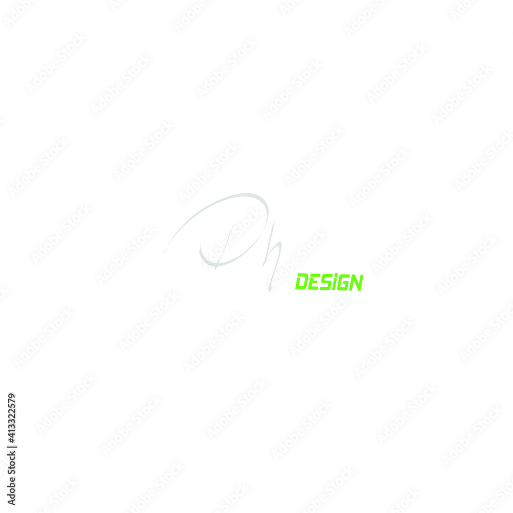 DH Initial Isolated Logo for Identity