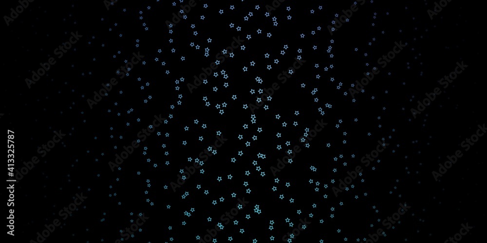 Dark Blue, Green vector texture with beautiful stars. Dark Blue, Green vector texture with beautiful stars.