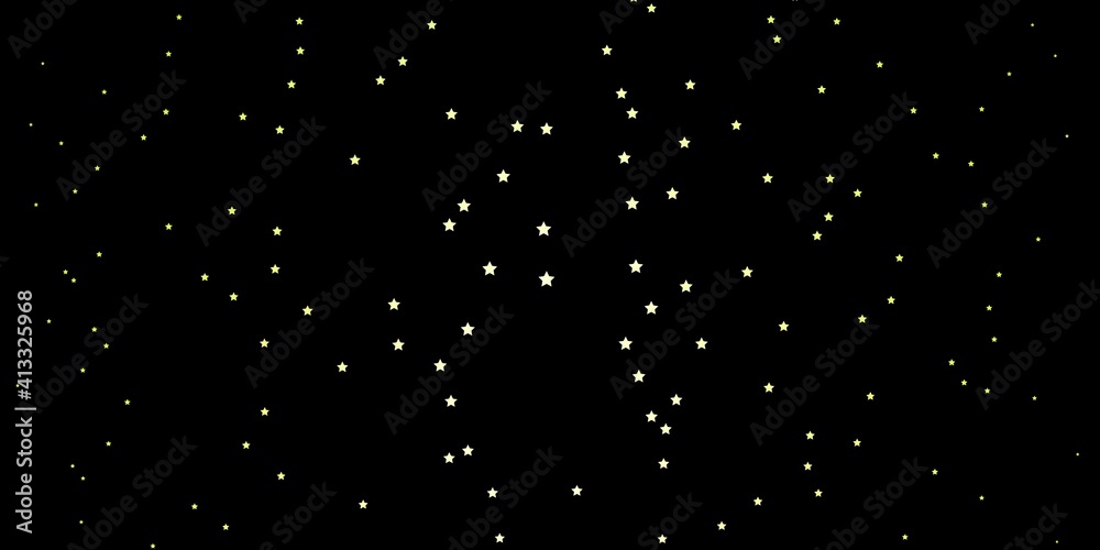 Dark Green, Yellow vector pattern with abstract stars.