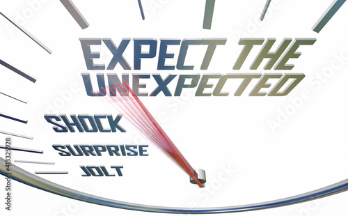 Photography Expect the Unexpected Surprise Shock Jolt Speedometer 3d Animation