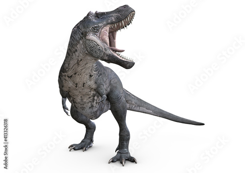 T-Rex  Tyrannosaurus rex  Head to the right  3D-Rendering