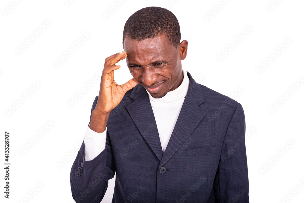 close-up of a handsome exhausted businessman. close-up of a handsome exhausted businessman.