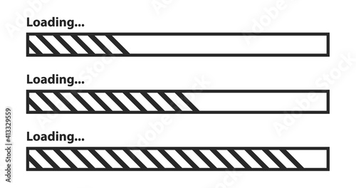 loading icons, load indicator sign, waiting symbols. Vector illustration.