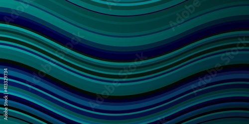 Light Blue, Green vector layout with curves. © Guskova