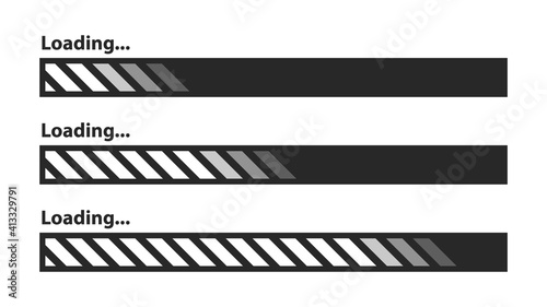 loading icons, load indicator sign, waiting symbols. Vector illustration.