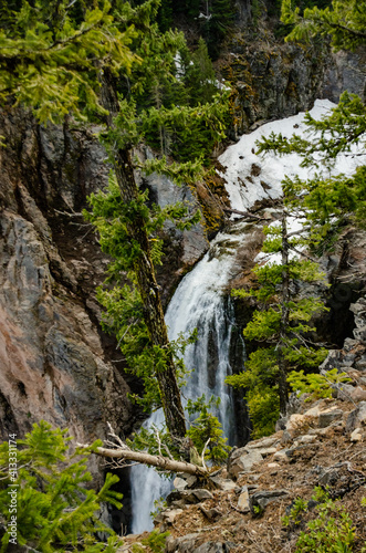 Fototapeta Naklejka Na Ścianę i Meble -  Clear Creek Falls, Wenatchee National Forest. Rainier National Park