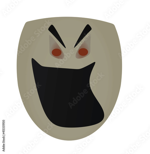 Spooky theater mask. vector illustration