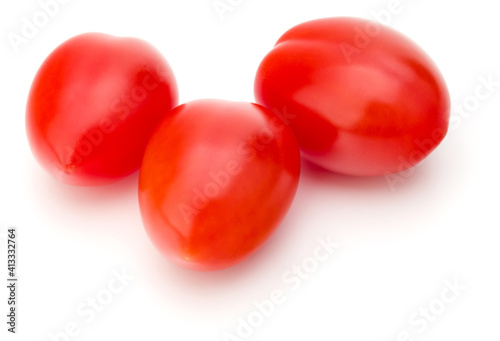 fresh plum tomato isolated on white background