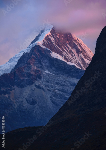 Artesonraju, the peak that inspired the Paramount Pictures logo, Santa Cruz trek, Cordillera Blanca, Ancash, Peru