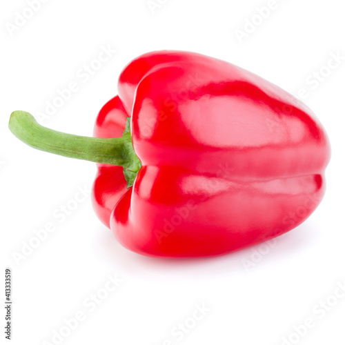 one sweet bell pepper isolated on white background cutout