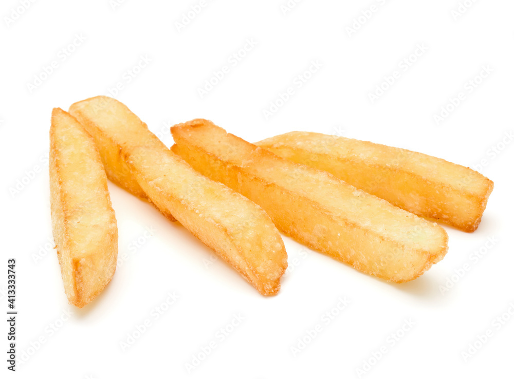 French Fried Potatoes isolated on white background French Fried Potatoes isolated on white background