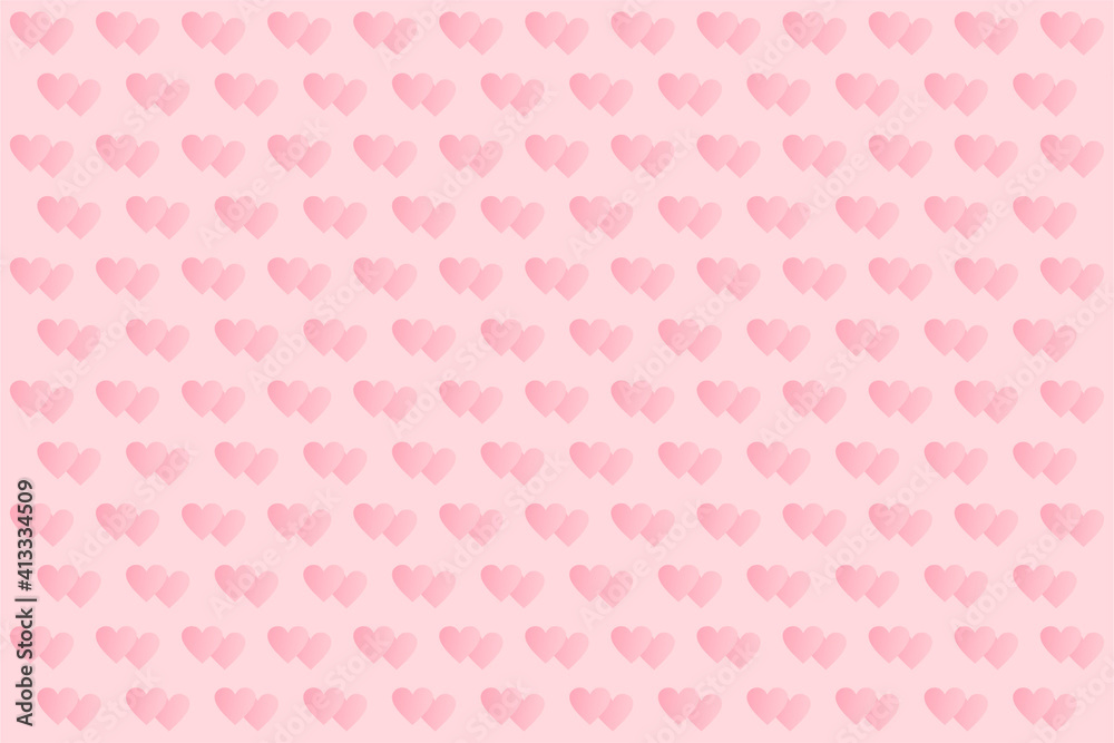 Pink gradient paired hearts pattern on pink background. Pastel valentines day background Pink gradient paired hearts pattern on pink background. Pastel valentines day background