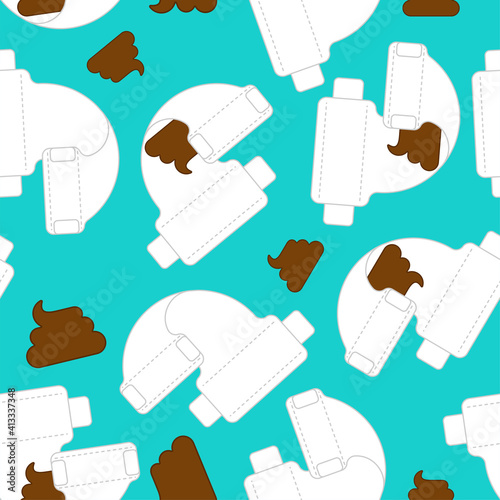 Dirty Diaper pattern seamless. Baby nappy background. infant underpants texture