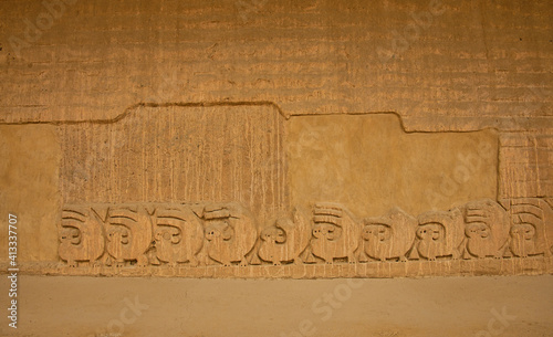 Εκτύπωση καμβά Beautiful carvings at the ancient ruins of Chan Chan, Trujillo, Peru