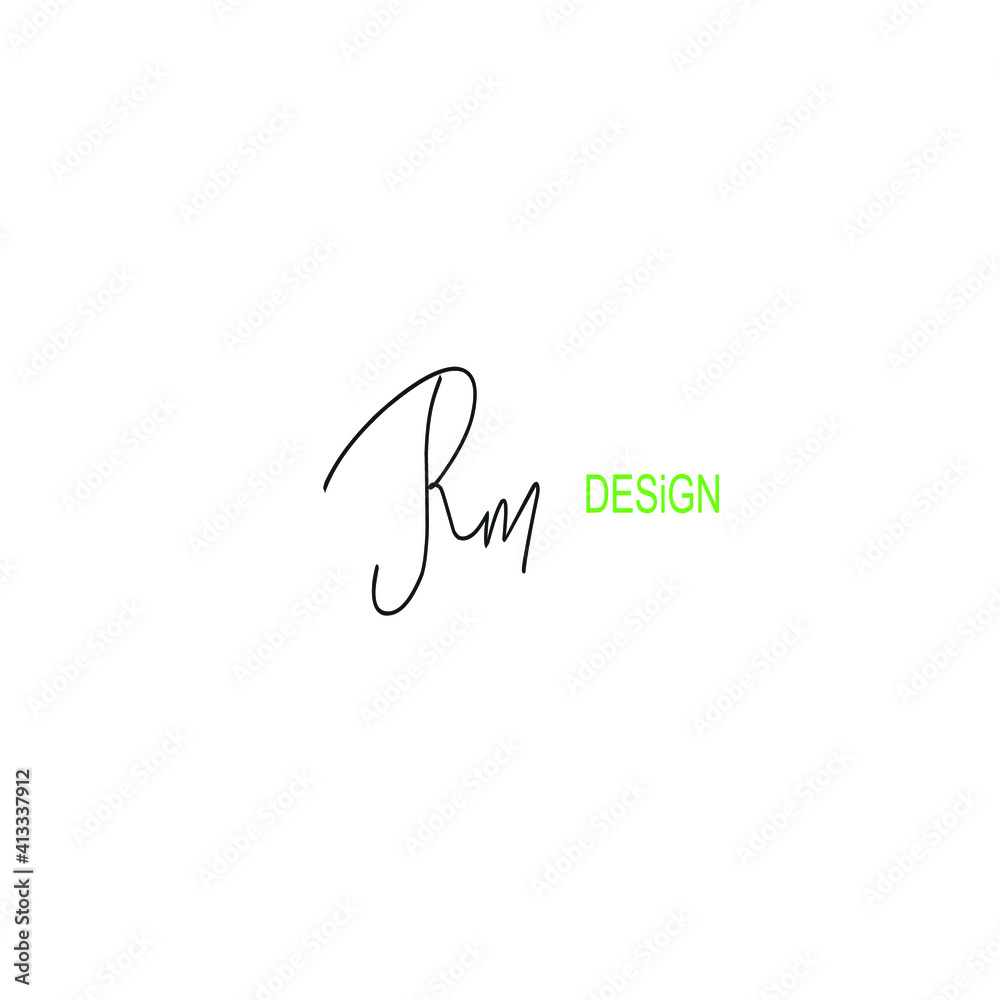 Fototapeta premium RM Initial Isolated Logo for Identity