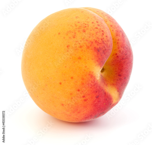 One apricot isolated on white background cutout