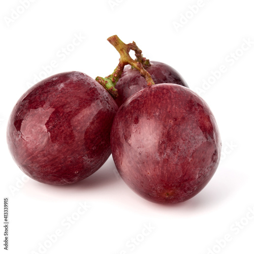 Red grape berry bunch isolated on white background cutout