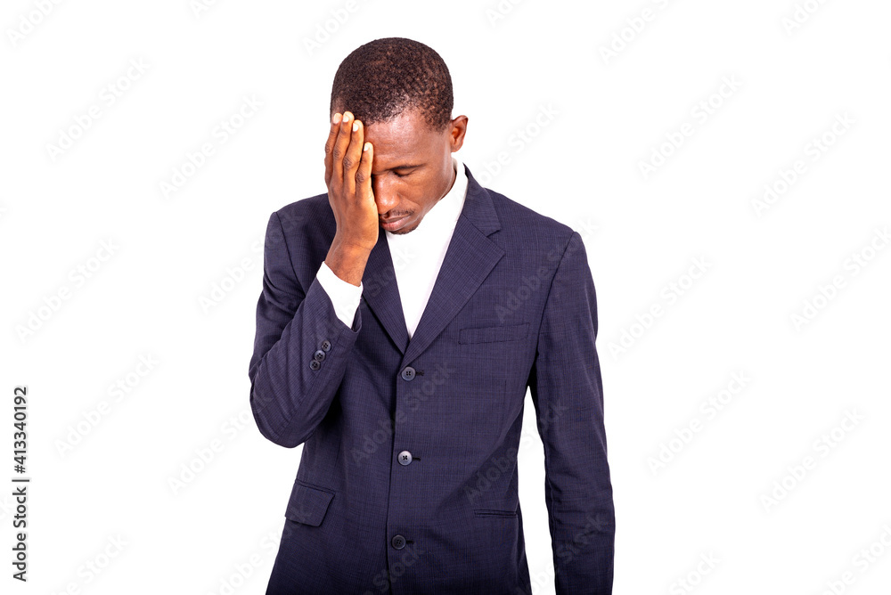 close-up of a handsome, thoughtful businessman. close-up of a handsome, thoughtful businessman.