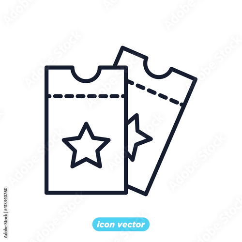 Tickets icon. Ticket symbol template for graphic and web design collection logo vector illustration
