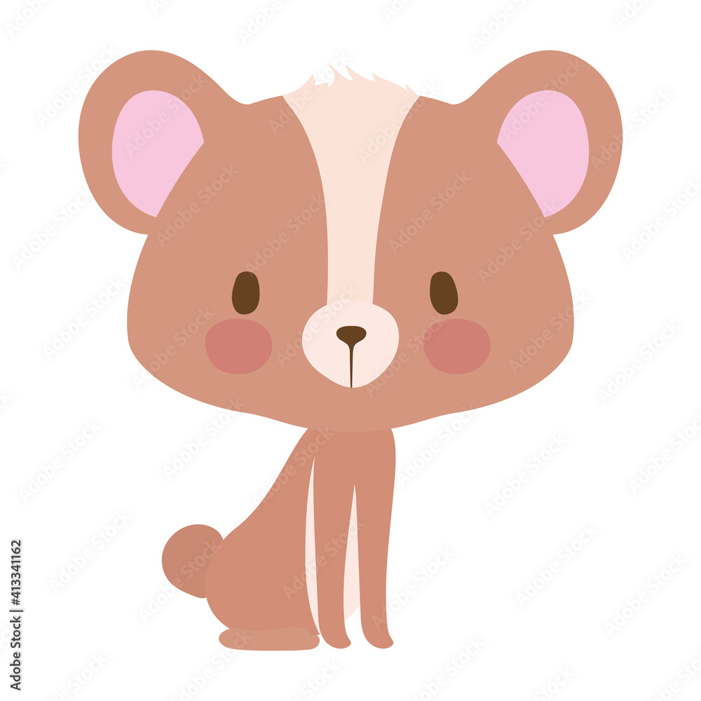 Fototapeta premium bear on a white background