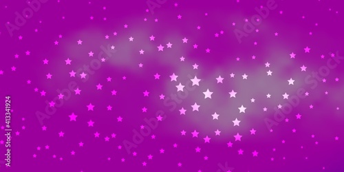 Wallpaper Mural Dark Purple vector layout with bright stars. Torontodigital.ca