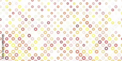 Light orange vector texture with disease symbols.