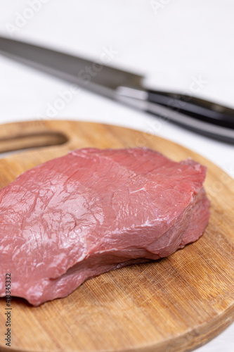 Fresh Raw Pork Meat sliced and ready for cooking
