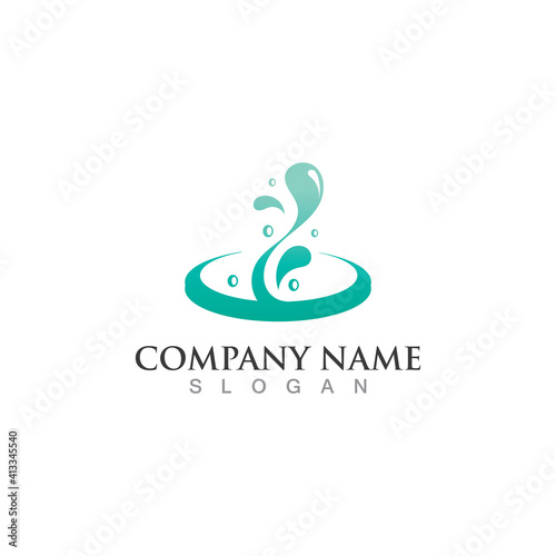 Droplet water creative simple vector logo design template