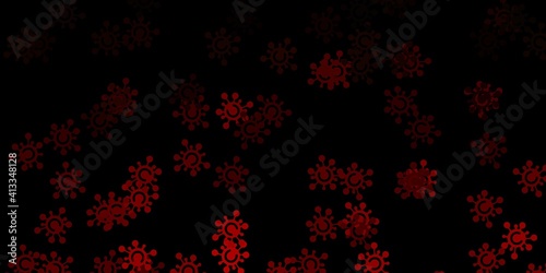 Dark brown vector texture with disease symbols.