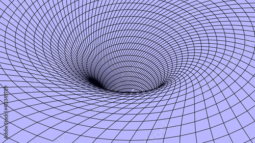 Tableau sur toile Wireframe abstract tunnel