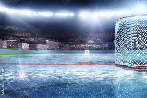 Wallpaper Mural Empty hockey arena in 3d render background Torontodigital.ca
