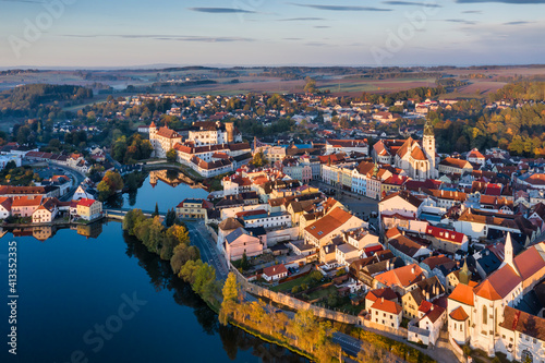 Fotografia Jindrichuv Hradec Aerial Sunrise