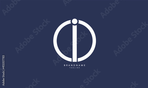 Alphabet letters Initials Monogram logo IO, OI, I and O