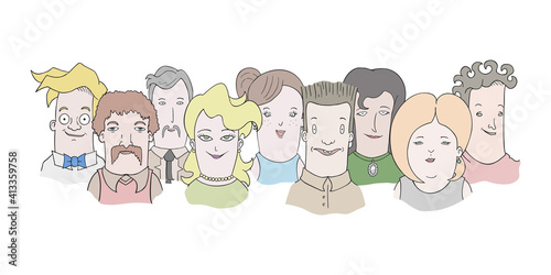 Cartoon people illustration