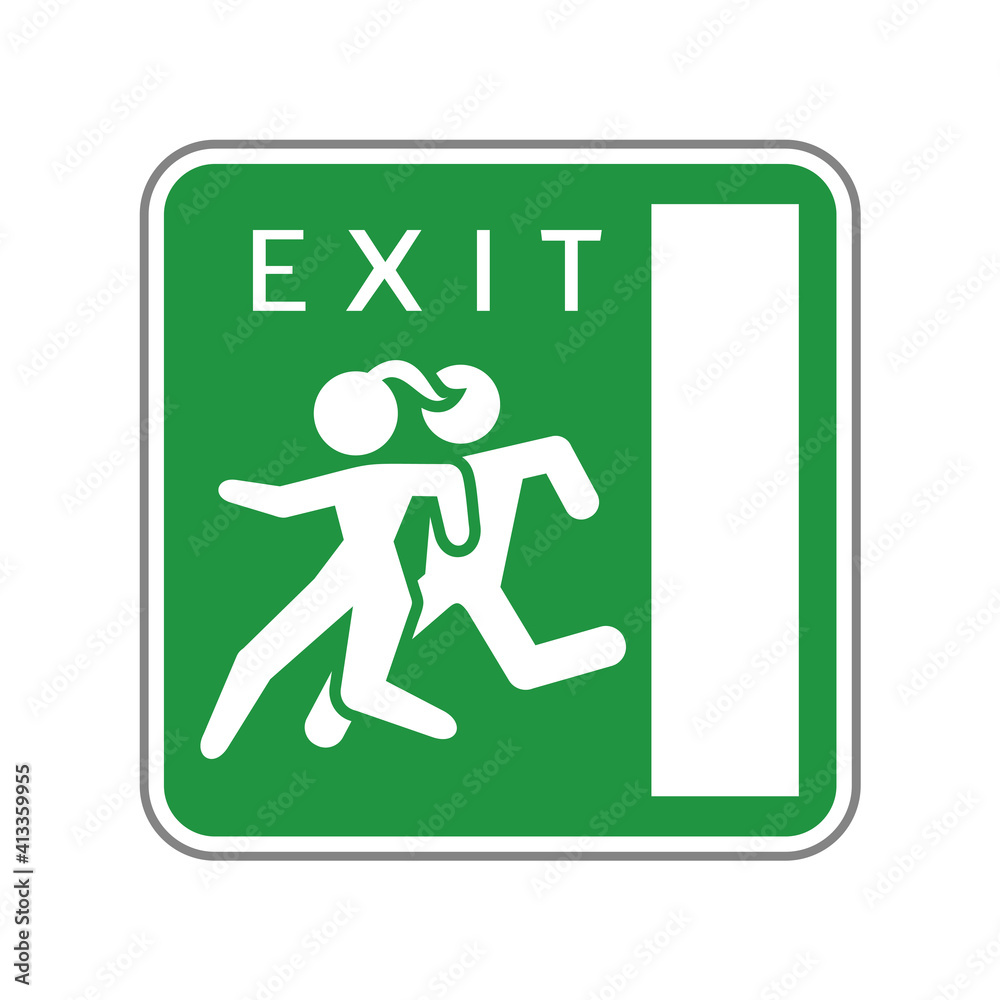 Emergency exit door indication Emergency exit door indication