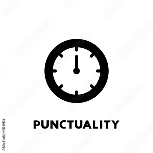 Punctuality clock symbol