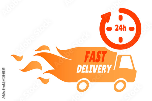 Delivery fast vector sticker