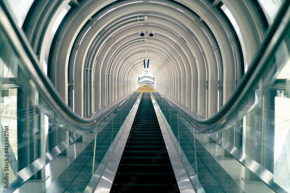escalator in the airport escalator in the airport