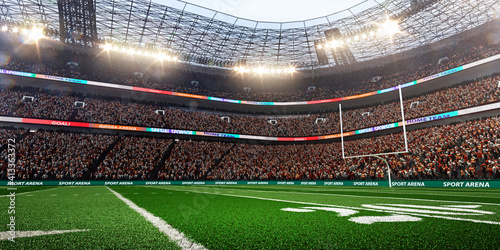Wallpaper Mural Empty American football soccer stadium with fans Torontodigital.ca