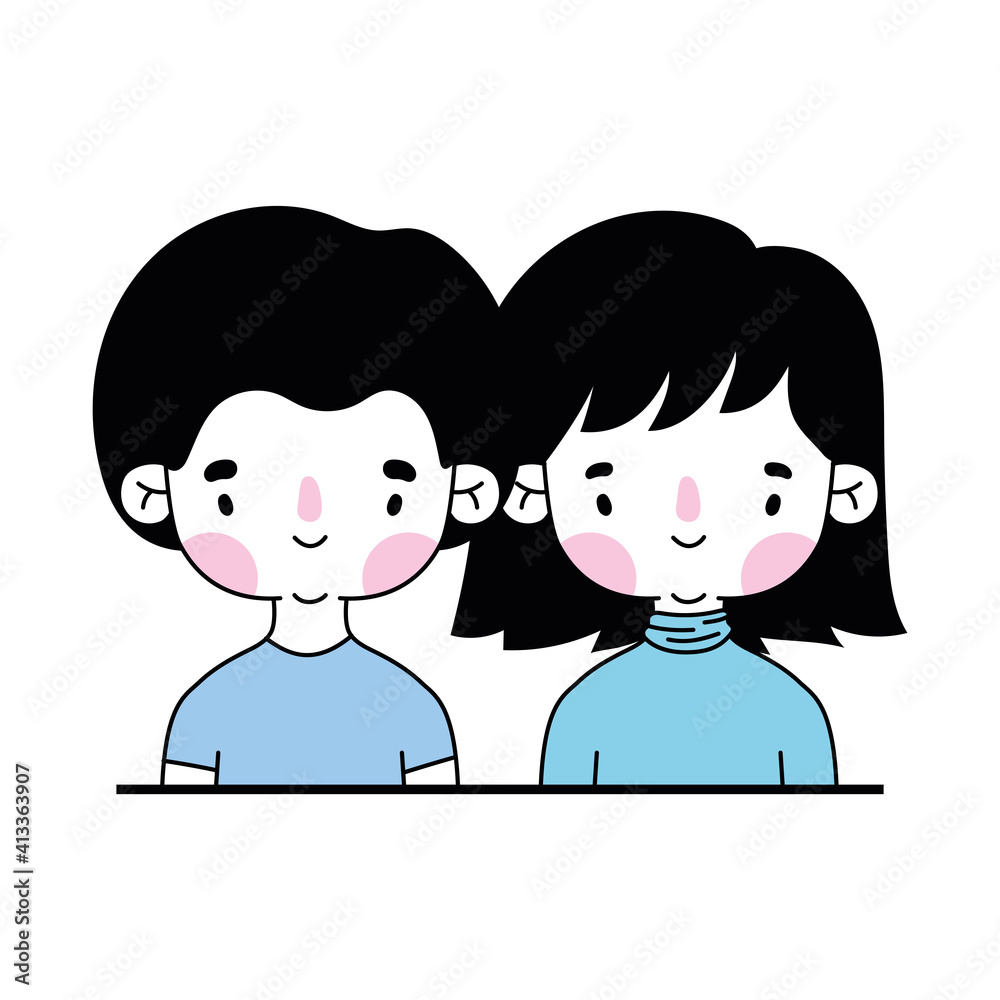 smiling couple on a white background smiling couple on a white background