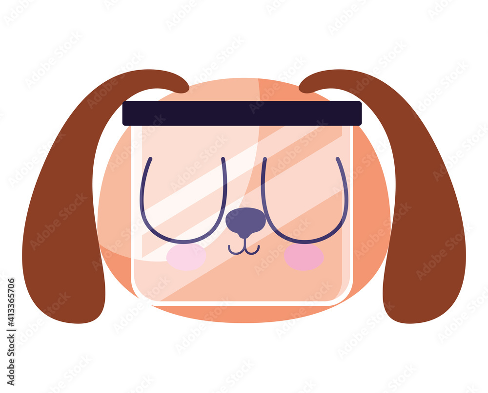 cute doggy with safety mask cute doggy with safety mask