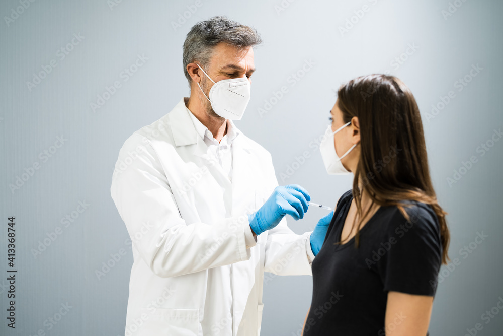 Pregnant Woman Vaccine Injection By Doctor Pregnant Woman Vaccine Injection By Doctor