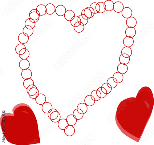 Vector hearts for valentine