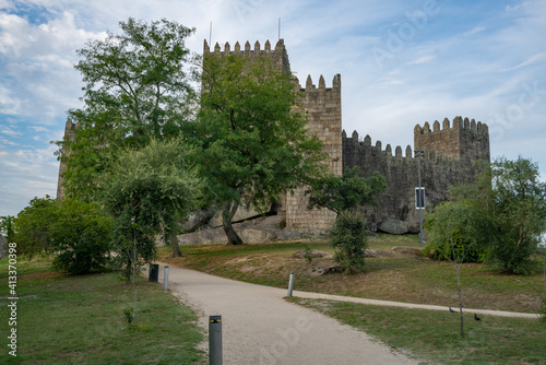 Guimaraes castle and park, in Portugal