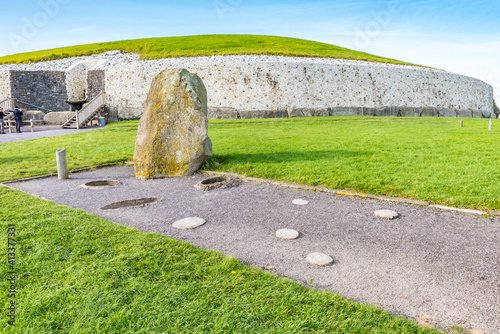 Newgrange (Irish: Si an Bhru), a prehistoric monument in Ireland,  a UNESCO World Heritage Site. photo