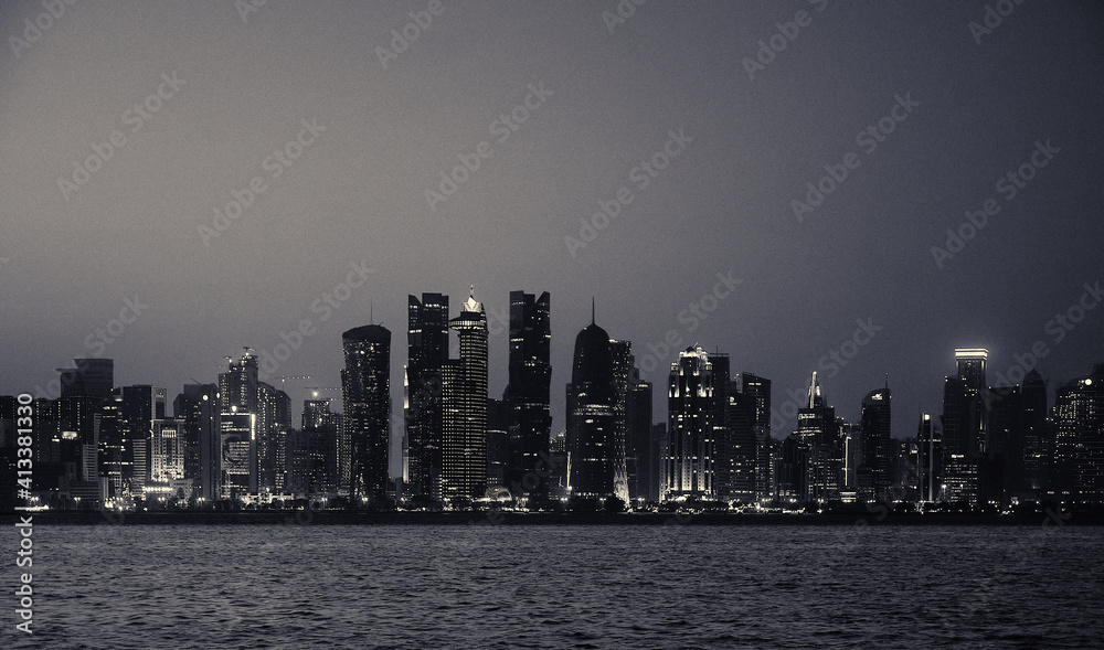 city skyline at Doha