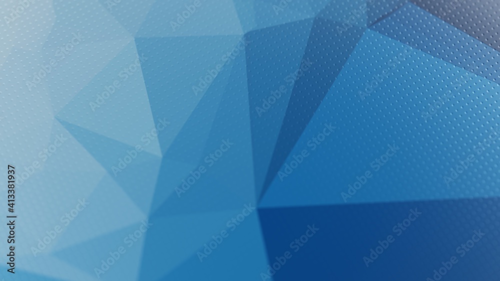 Obraz premium 3d Triangle Abstract Minimal Background with Polygons and Blue–Grey Color Tone